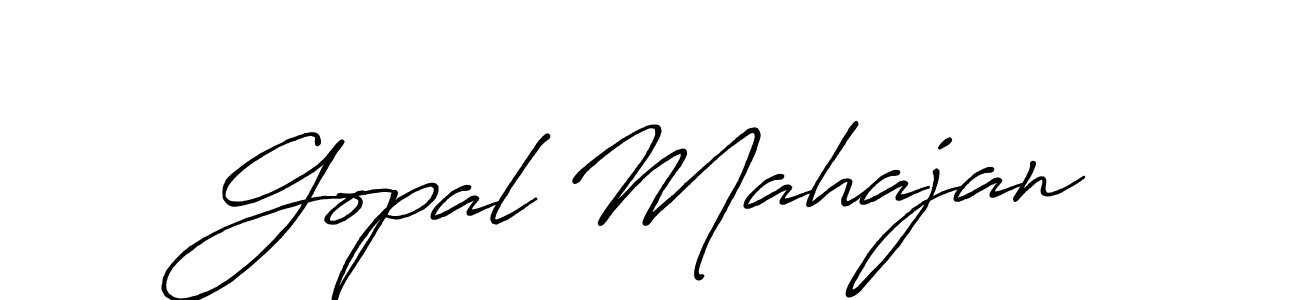 Make a beautiful signature design for name Gopal Mahajan. With this signature (Antro_Vectra_Bolder) style, you can create a handwritten signature for free. Gopal Mahajan signature style 7 images and pictures png