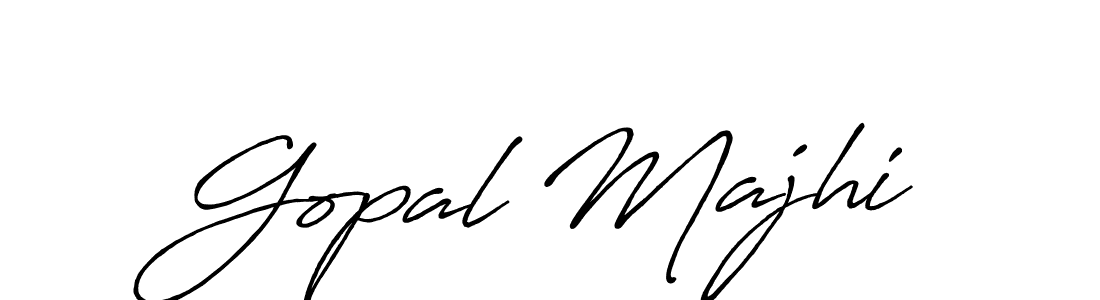 Design your own signature with our free online signature maker. With this signature software, you can create a handwritten (Antro_Vectra_Bolder) signature for name Gopal Majhi. Gopal Majhi signature style 7 images and pictures png
