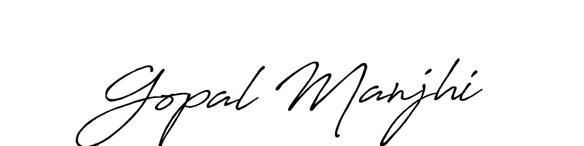 Gopal Manjhi stylish signature style. Best Handwritten Sign (Antro_Vectra_Bolder) for my name. Handwritten Signature Collection Ideas for my name Gopal Manjhi. Gopal Manjhi signature style 7 images and pictures png