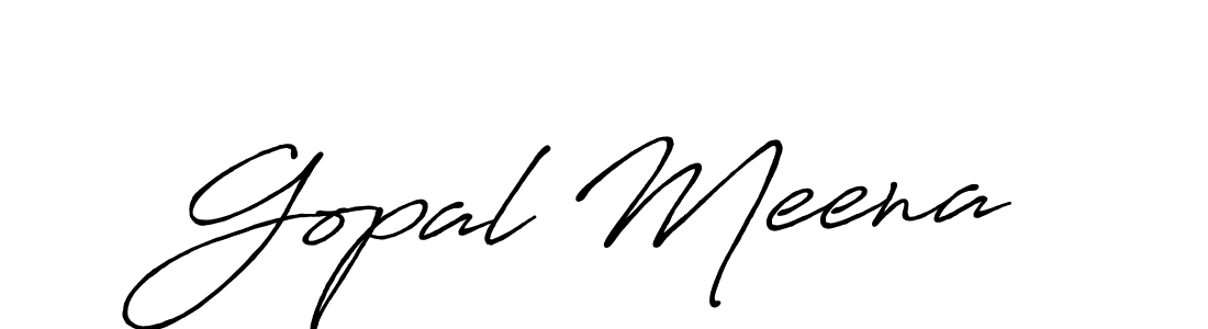 Also we have Gopal Meena name is the best signature style. Create professional handwritten signature collection using Antro_Vectra_Bolder autograph style. Gopal Meena signature style 7 images and pictures png