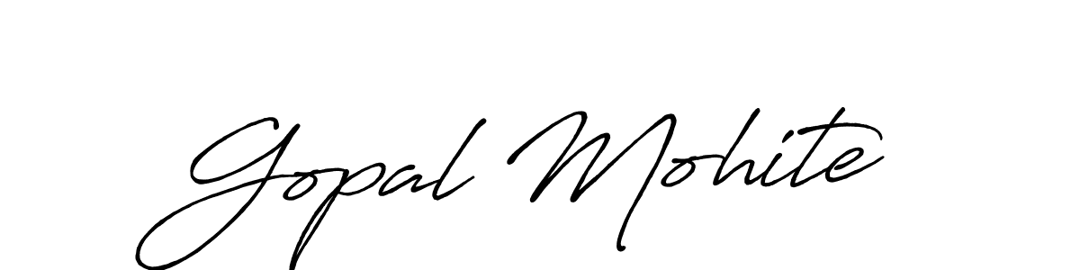 Also we have Gopal Mohite name is the best signature style. Create professional handwritten signature collection using Antro_Vectra_Bolder autograph style. Gopal Mohite signature style 7 images and pictures png