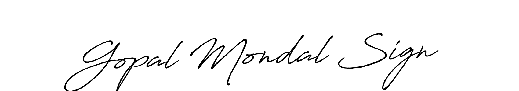 Create a beautiful signature design for name Gopal Mondal Sign. With this signature (Antro_Vectra_Bolder) fonts, you can make a handwritten signature for free. Gopal Mondal Sign signature style 7 images and pictures png
