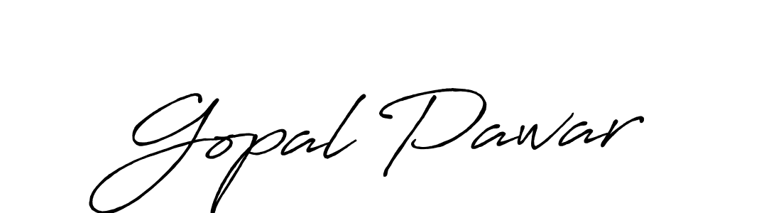 Create a beautiful signature design for name Gopal Pawar. With this signature (Antro_Vectra_Bolder) fonts, you can make a handwritten signature for free. Gopal Pawar signature style 7 images and pictures png