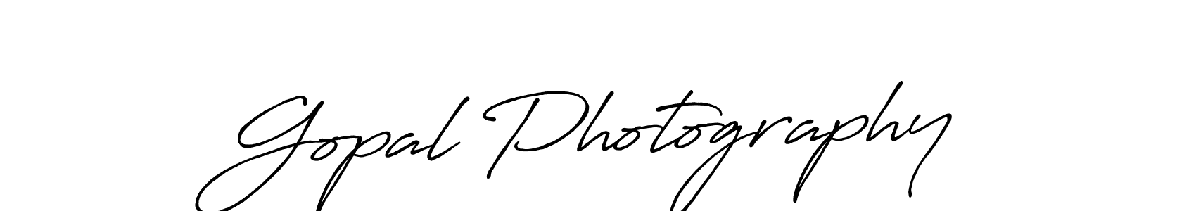 Use a signature maker to create a handwritten signature online. With this signature software, you can design (Antro_Vectra_Bolder) your own signature for name Gopal Photography. Gopal Photography signature style 7 images and pictures png