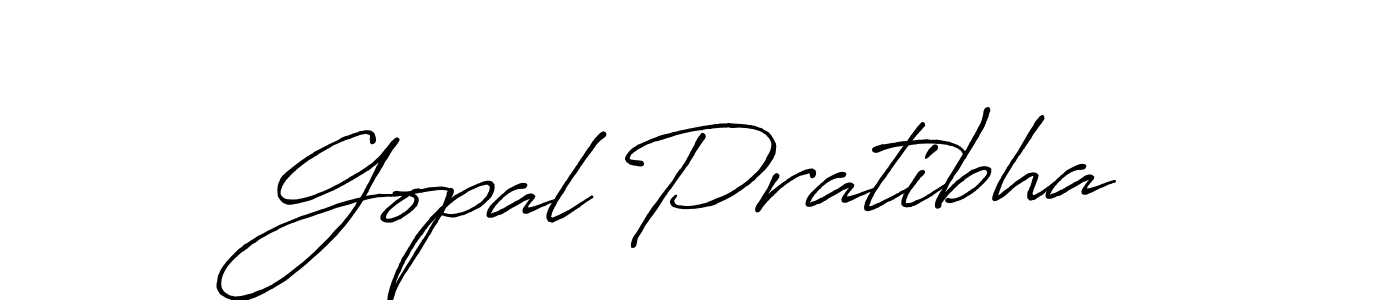 Make a beautiful signature design for name Gopal Pratibha. With this signature (Antro_Vectra_Bolder) style, you can create a handwritten signature for free. Gopal Pratibha signature style 7 images and pictures png