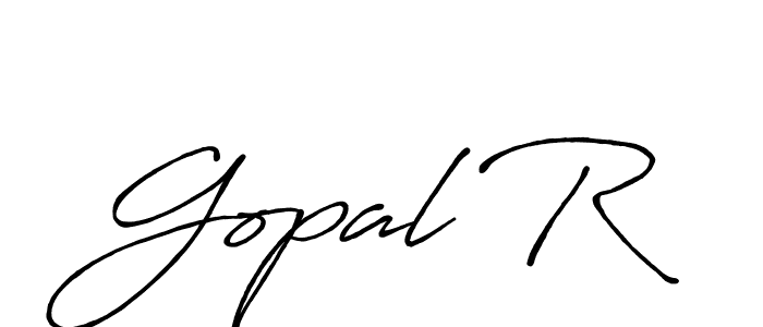 It looks lik you need a new signature style for name Gopal R. Design unique handwritten (Antro_Vectra_Bolder) signature with our free signature maker in just a few clicks. Gopal R signature style 7 images and pictures png