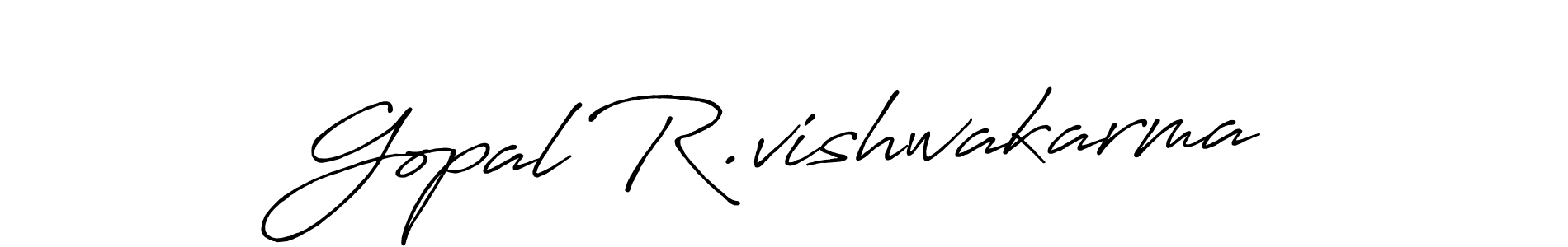 Make a beautiful signature design for name Gopal R.vishwakarma. Use this online signature maker to create a handwritten signature for free. Gopal R.vishwakarma signature style 7 images and pictures png