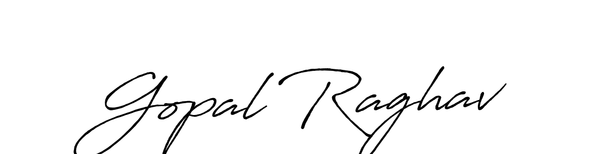 Create a beautiful signature design for name Gopal Raghav. With this signature (Antro_Vectra_Bolder) fonts, you can make a handwritten signature for free. Gopal Raghav signature style 7 images and pictures png