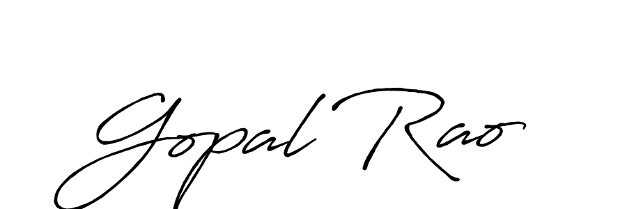 How to make Gopal Rao name signature. Use Antro_Vectra_Bolder style for creating short signs online. This is the latest handwritten sign. Gopal Rao signature style 7 images and pictures png