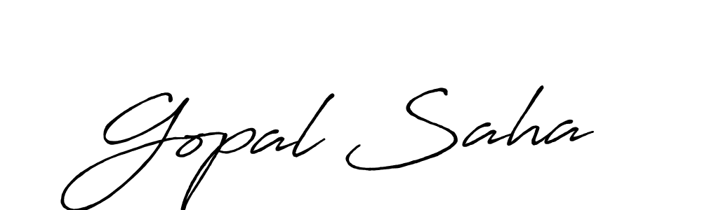 Gopal Saha stylish signature style. Best Handwritten Sign (Antro_Vectra_Bolder) for my name. Handwritten Signature Collection Ideas for my name Gopal Saha. Gopal Saha signature style 7 images and pictures png