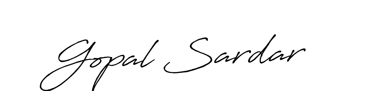 Create a beautiful signature design for name Gopal Sardar. With this signature (Antro_Vectra_Bolder) fonts, you can make a handwritten signature for free. Gopal Sardar signature style 7 images and pictures png