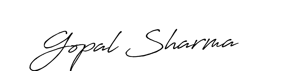 Use a signature maker to create a handwritten signature online. With this signature software, you can design (Antro_Vectra_Bolder) your own signature for name Gopal Sharma. Gopal Sharma signature style 7 images and pictures png