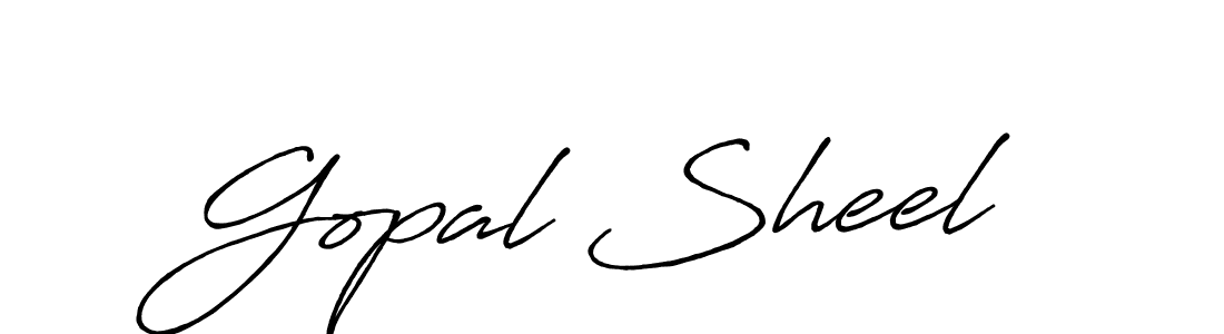 Also we have Gopal Sheel name is the best signature style. Create professional handwritten signature collection using Antro_Vectra_Bolder autograph style. Gopal Sheel signature style 7 images and pictures png