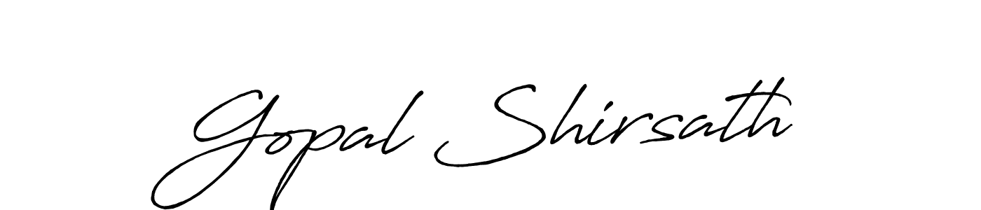 Make a beautiful signature design for name Gopal Shirsath. With this signature (Antro_Vectra_Bolder) style, you can create a handwritten signature for free. Gopal Shirsath signature style 7 images and pictures png
