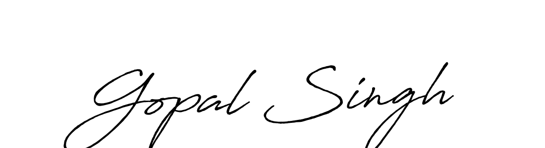 Gopal Singh stylish signature style. Best Handwritten Sign (Antro_Vectra_Bolder) for my name. Handwritten Signature Collection Ideas for my name Gopal Singh. Gopal Singh signature style 7 images and pictures png