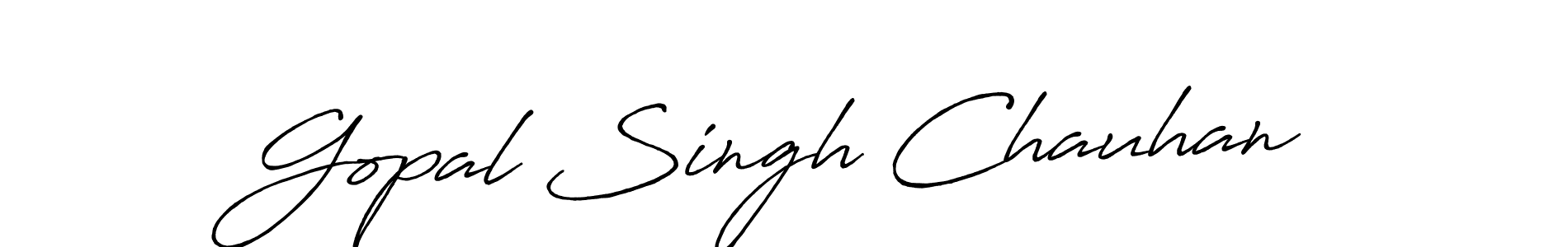 How to make Gopal Singh Chauhan name signature. Use Antro_Vectra_Bolder style for creating short signs online. This is the latest handwritten sign. Gopal Singh Chauhan signature style 7 images and pictures png