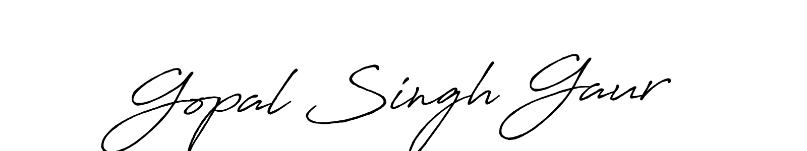 Design your own signature with our free online signature maker. With this signature software, you can create a handwritten (Antro_Vectra_Bolder) signature for name Gopal Singh Gaur. Gopal Singh Gaur signature style 7 images and pictures png