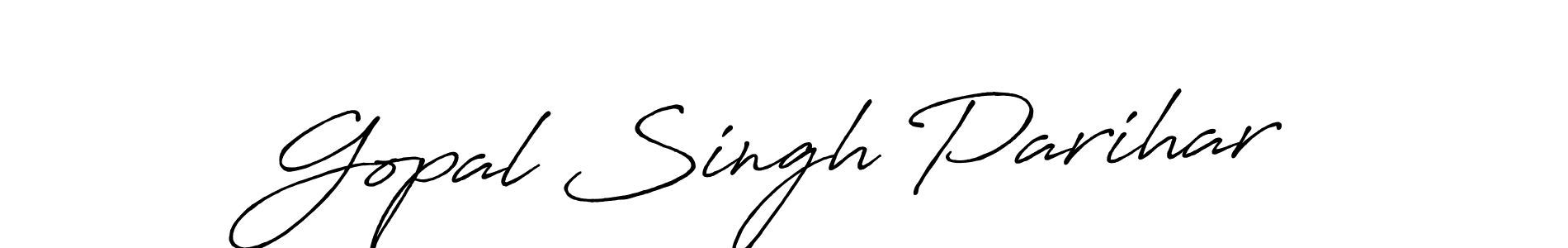 Gopal Singh Parihar stylish signature style. Best Handwritten Sign (Antro_Vectra_Bolder) for my name. Handwritten Signature Collection Ideas for my name Gopal Singh Parihar. Gopal Singh Parihar signature style 7 images and pictures png