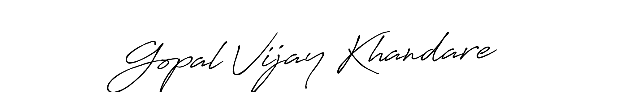 How to make Gopal Vijay Khandare signature? Antro_Vectra_Bolder is a professional autograph style. Create handwritten signature for Gopal Vijay Khandare name. Gopal Vijay Khandare signature style 7 images and pictures png