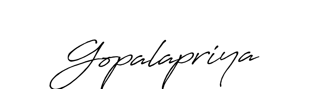 How to make Gopalapriya name signature. Use Antro_Vectra_Bolder style for creating short signs online. This is the latest handwritten sign. Gopalapriya signature style 7 images and pictures png