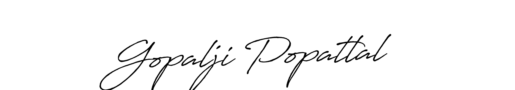 Make a beautiful signature design for name Gopalji Popatlal . With this signature (Antro_Vectra_Bolder) style, you can create a handwritten signature for free. Gopalji Popatlal  signature style 7 images and pictures png