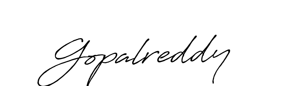 Make a beautiful signature design for name Gopalreddy. With this signature (Antro_Vectra_Bolder) style, you can create a handwritten signature for free. Gopalreddy signature style 7 images and pictures png