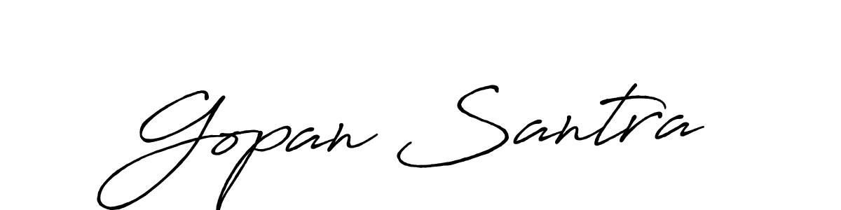 Also we have Gopan Santra name is the best signature style. Create professional handwritten signature collection using Antro_Vectra_Bolder autograph style. Gopan Santra signature style 7 images and pictures png