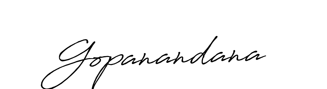Make a beautiful signature design for name Gopanandana. With this signature (Antro_Vectra_Bolder) style, you can create a handwritten signature for free. Gopanandana signature style 7 images and pictures png
