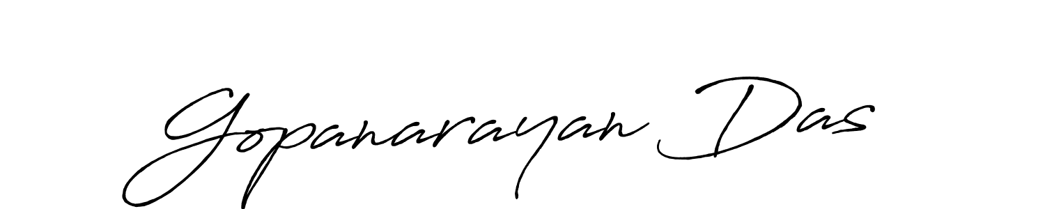 Create a beautiful signature design for name Gopanarayan Das. With this signature (Antro_Vectra_Bolder) fonts, you can make a handwritten signature for free. Gopanarayan Das signature style 7 images and pictures png