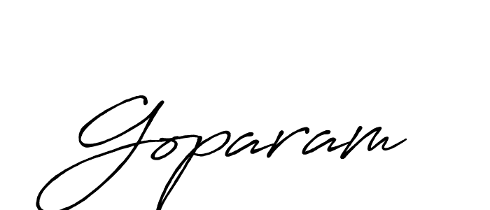 Goparam stylish signature style. Best Handwritten Sign (Antro_Vectra_Bolder) for my name. Handwritten Signature Collection Ideas for my name Goparam. Goparam signature style 7 images and pictures png