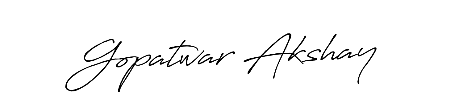 It looks lik you need a new signature style for name Gopatwar Akshay. Design unique handwritten (Antro_Vectra_Bolder) signature with our free signature maker in just a few clicks. Gopatwar Akshay signature style 7 images and pictures png