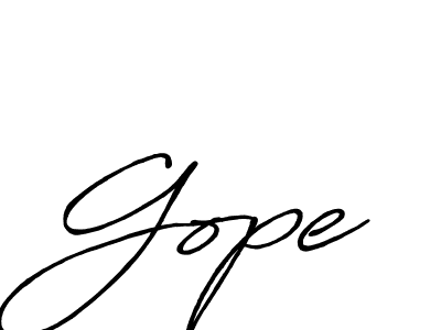 How to make Gope signature? Antro_Vectra_Bolder is a professional autograph style. Create handwritten signature for Gope name. Gope signature style 7 images and pictures png