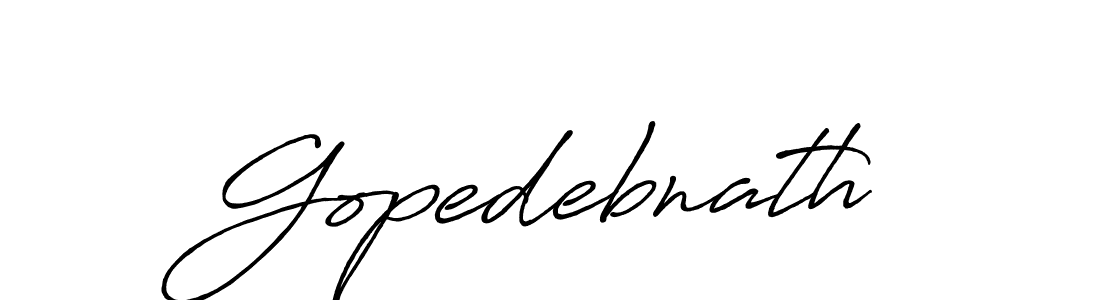 Design your own signature with our free online signature maker. With this signature software, you can create a handwritten (Antro_Vectra_Bolder) signature for name Gopedebnath. Gopedebnath signature style 7 images and pictures png