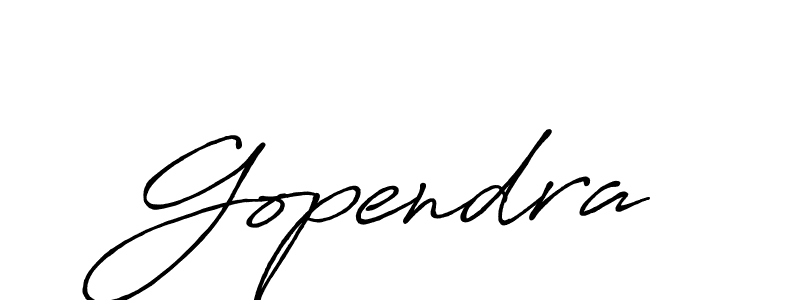 Use a signature maker to create a handwritten signature online. With this signature software, you can design (Antro_Vectra_Bolder) your own signature for name Gopendra. Gopendra signature style 7 images and pictures png