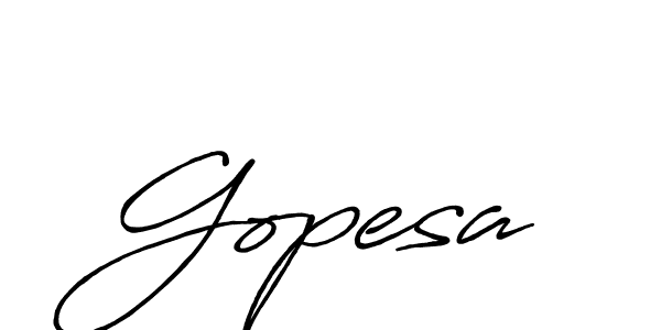 if you are searching for the best signature style for your name Gopesa. so please give up your signature search. here we have designed multiple signature styles  using Antro_Vectra_Bolder. Gopesa signature style 7 images and pictures png