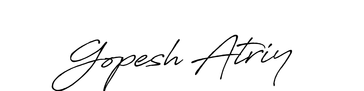 Make a beautiful signature design for name Gopesh Atriy. Use this online signature maker to create a handwritten signature for free. Gopesh Atriy signature style 7 images and pictures png