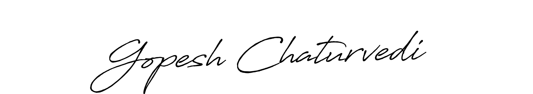 How to make Gopesh Chaturvedi signature? Antro_Vectra_Bolder is a professional autograph style. Create handwritten signature for Gopesh Chaturvedi name. Gopesh Chaturvedi signature style 7 images and pictures png