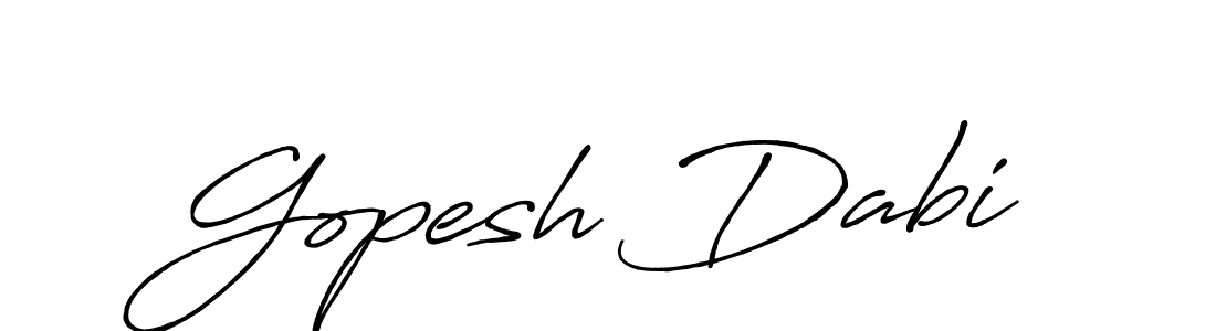 You should practise on your own different ways (Antro_Vectra_Bolder) to write your name (Gopesh Dabi) in signature. don't let someone else do it for you. Gopesh Dabi signature style 7 images and pictures png