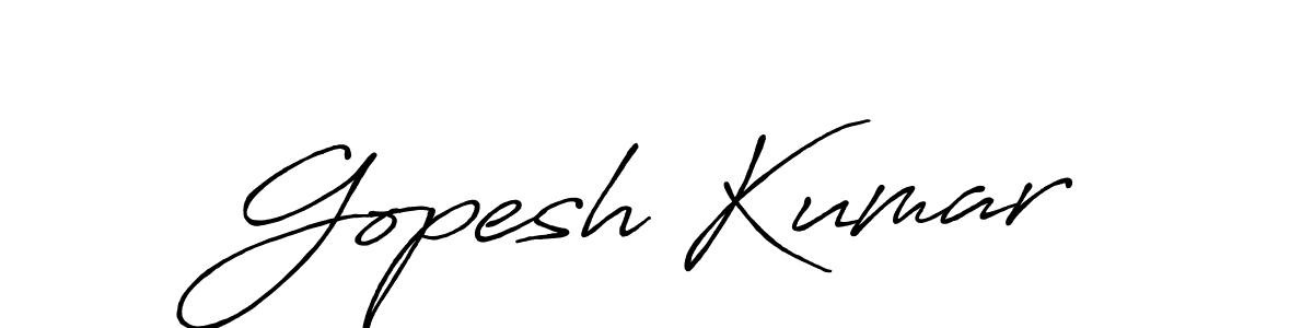 Gopesh Kumar stylish signature style. Best Handwritten Sign (Antro_Vectra_Bolder) for my name. Handwritten Signature Collection Ideas for my name Gopesh Kumar. Gopesh Kumar signature style 7 images and pictures png