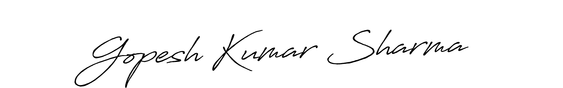 Design your own signature with our free online signature maker. With this signature software, you can create a handwritten (Antro_Vectra_Bolder) signature for name Gopesh Kumar Sharma. Gopesh Kumar Sharma signature style 7 images and pictures png