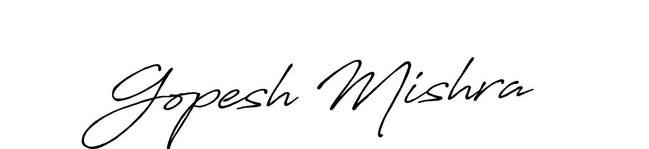 Similarly Antro_Vectra_Bolder is the best handwritten signature design. Signature creator online .You can use it as an online autograph creator for name Gopesh Mishra. Gopesh Mishra signature style 7 images and pictures png