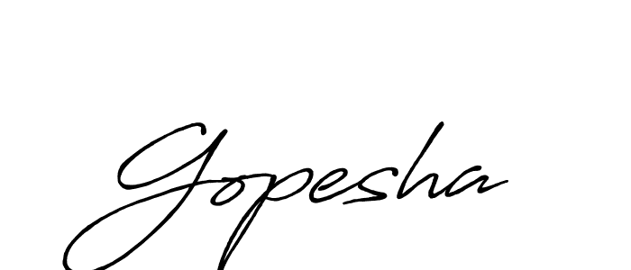 Also You can easily find your signature by using the search form. We will create Gopesha name handwritten signature images for you free of cost using Antro_Vectra_Bolder sign style. Gopesha signature style 7 images and pictures png