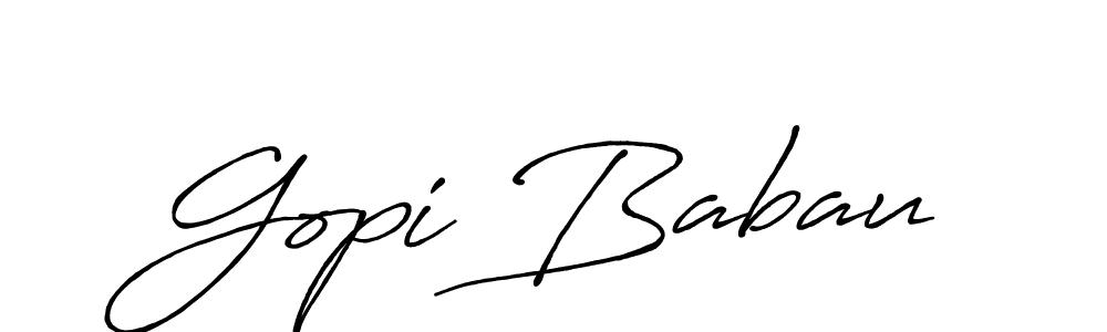 Use a signature maker to create a handwritten signature online. With this signature software, you can design (Antro_Vectra_Bolder) your own signature for name Gopi Babau. Gopi Babau signature style 7 images and pictures png