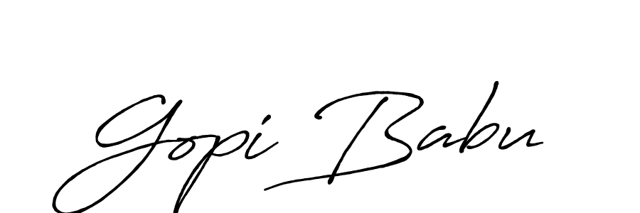 How to make Gopi Babu name signature. Use Antro_Vectra_Bolder style for creating short signs online. This is the latest handwritten sign. Gopi Babu signature style 7 images and pictures png