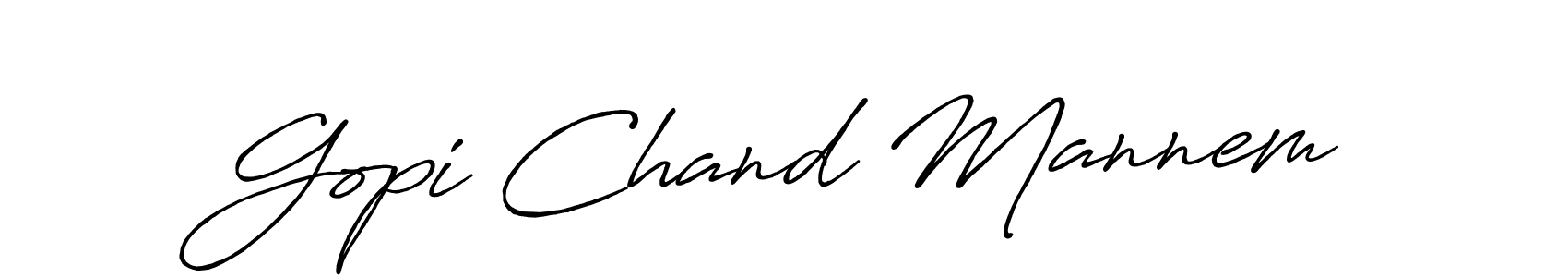 Design your own signature with our free online signature maker. With this signature software, you can create a handwritten (Antro_Vectra_Bolder) signature for name Gopi Chand Mannem. Gopi Chand Mannem signature style 7 images and pictures png