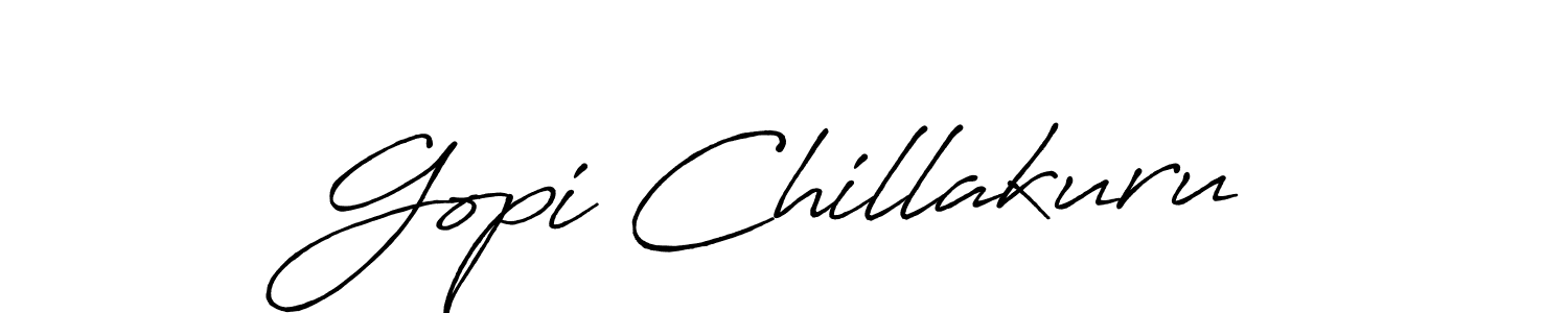 You should practise on your own different ways (Antro_Vectra_Bolder) to write your name (Gopi Chillakuru) in signature. don't let someone else do it for you. Gopi Chillakuru signature style 7 images and pictures png