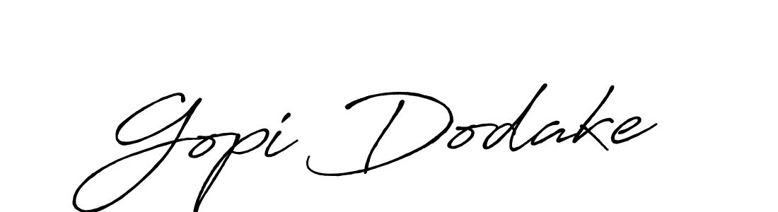 How to make Gopi Dodake name signature. Use Antro_Vectra_Bolder style for creating short signs online. This is the latest handwritten sign. Gopi Dodake signature style 7 images and pictures png