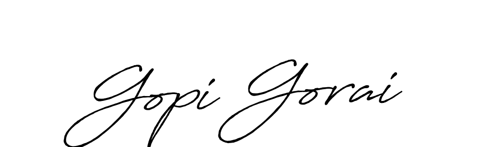Make a beautiful signature design for name Gopi Gorai. With this signature (Antro_Vectra_Bolder) style, you can create a handwritten signature for free. Gopi Gorai signature style 7 images and pictures png