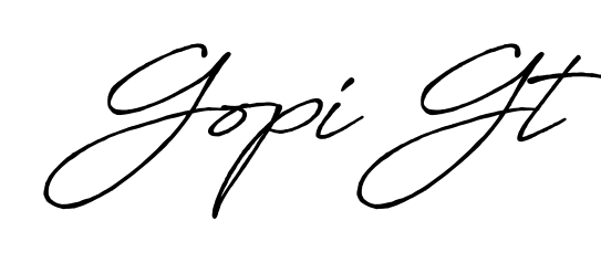 The best way (Antro_Vectra_Bolder) to make a short signature is to pick only two or three words in your name. For converting this name Gopi Gt. Gopi Gt signature style 7 images and pictures png