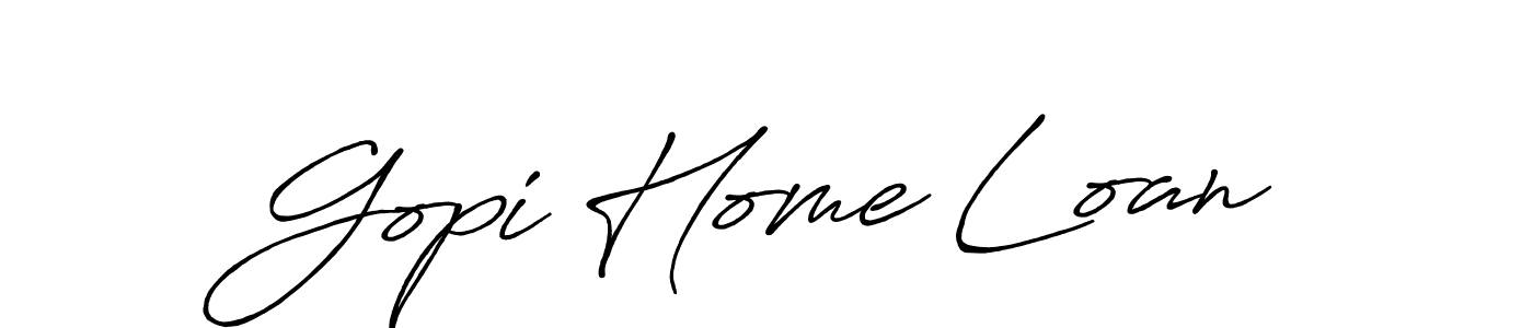 Gopi Home Loan stylish signature style. Best Handwritten Sign (Antro_Vectra_Bolder) for my name. Handwritten Signature Collection Ideas for my name Gopi Home Loan. Gopi Home Loan signature style 7 images and pictures png